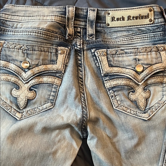 Rock Revival Faded Blue Women's sleek bootcut Jeans - Picture 5 of 5